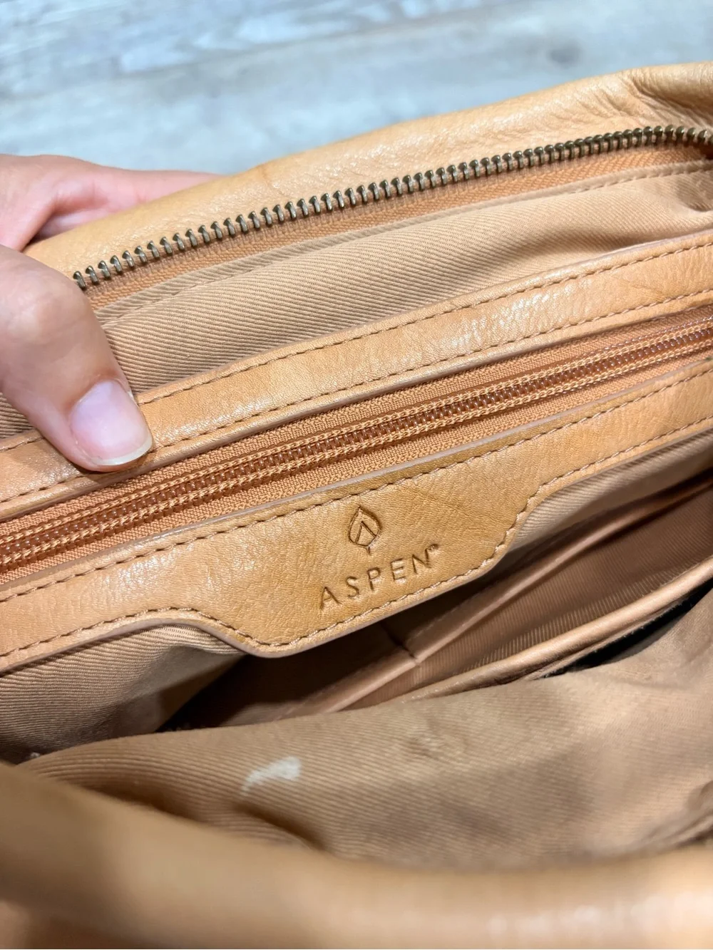 Aspen leather backpack